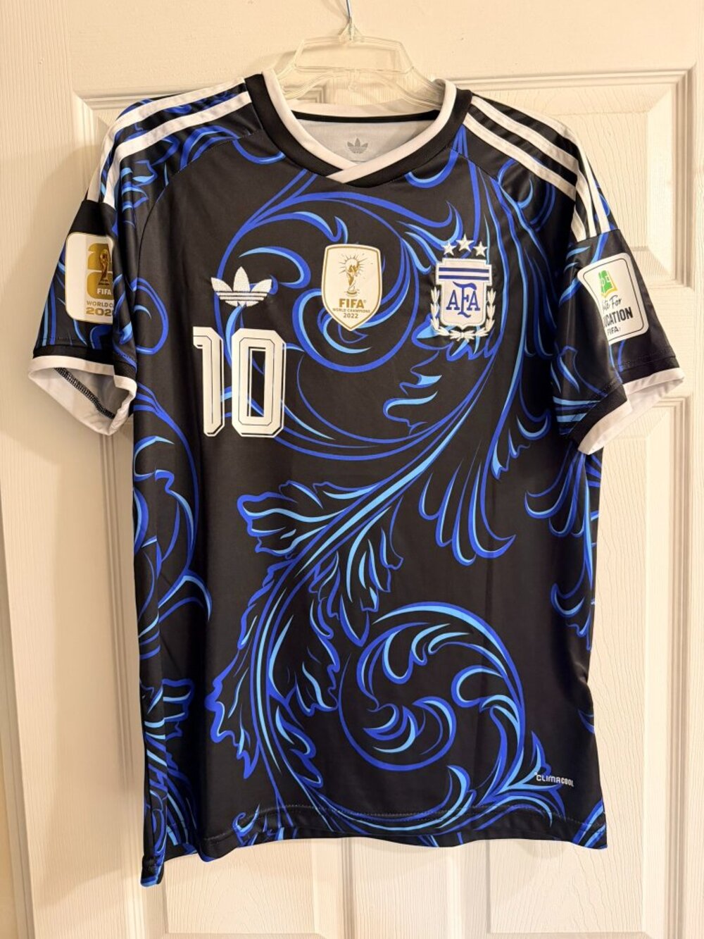 Messi Argentina Away 2026 World Cup Jersey Blue Nike Fan Replica Slim Fit Large